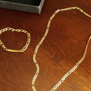 Gold Necklace And Bracelet